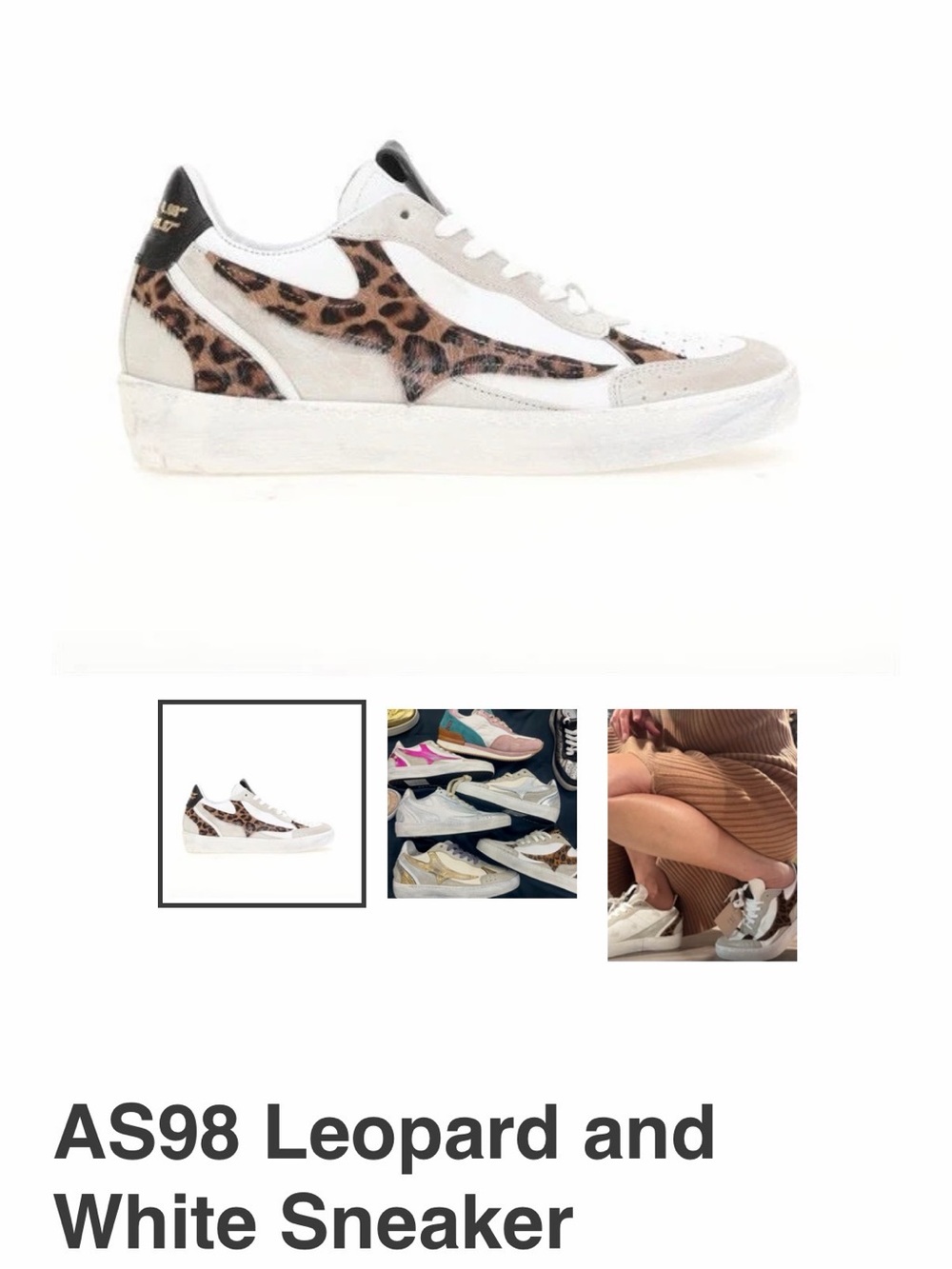AS98 Leopard and White Sneaker